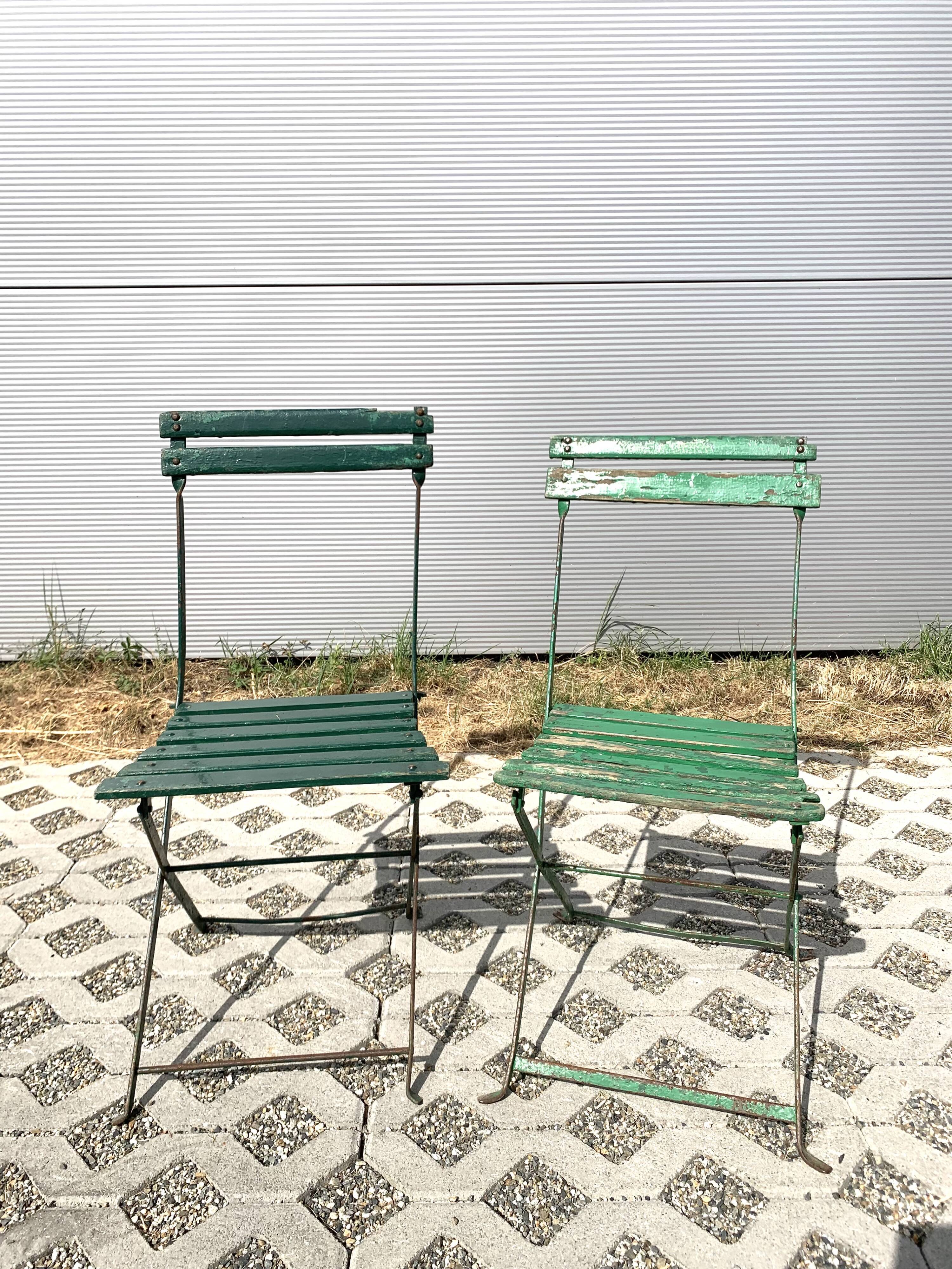 Paire de chaises de jardin vintage