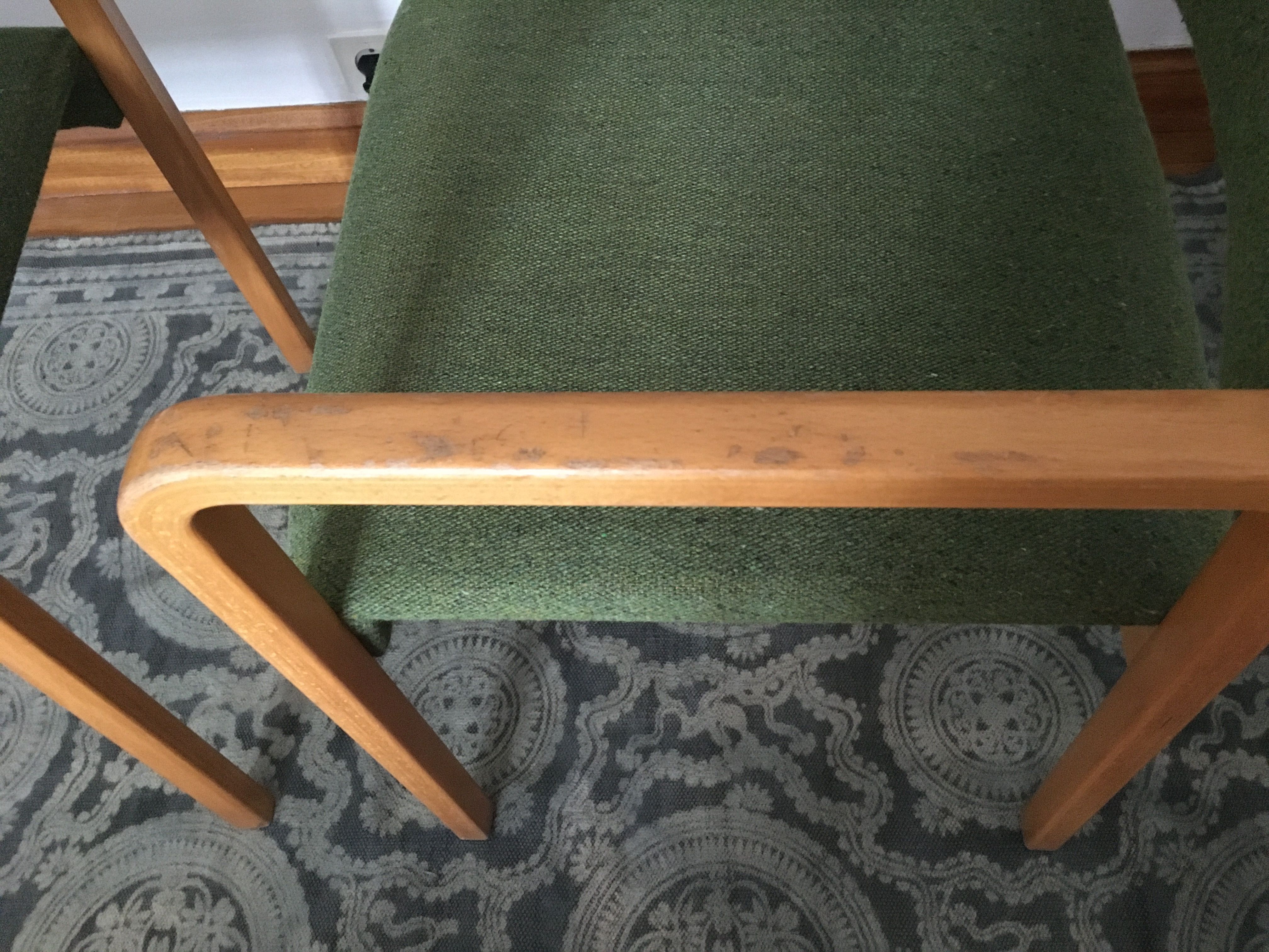 Curved wooden chairs by Wilhelm Ritz for Wilkhahn 1960/1970 - Set of 2