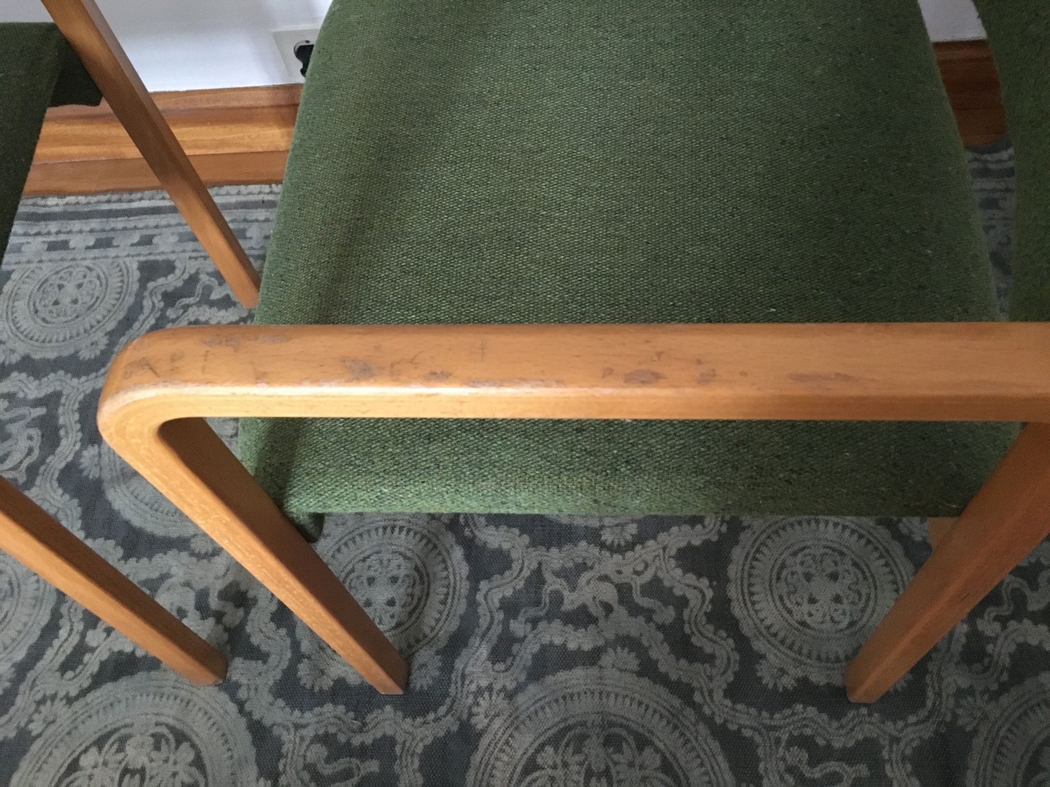 Curved wooden chairs by Wilhelm Ritz for Wilkhahn 1960/1970 - Set of 2