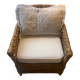 Rattan armchair + 2 cushions