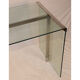 Gallotti and Radice design desk in glass and chrome 1970