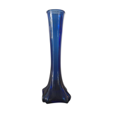 Blue moulded glass soliflore