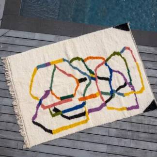 Tapis berbère Beni Ouarain - Tourbillon couleurs