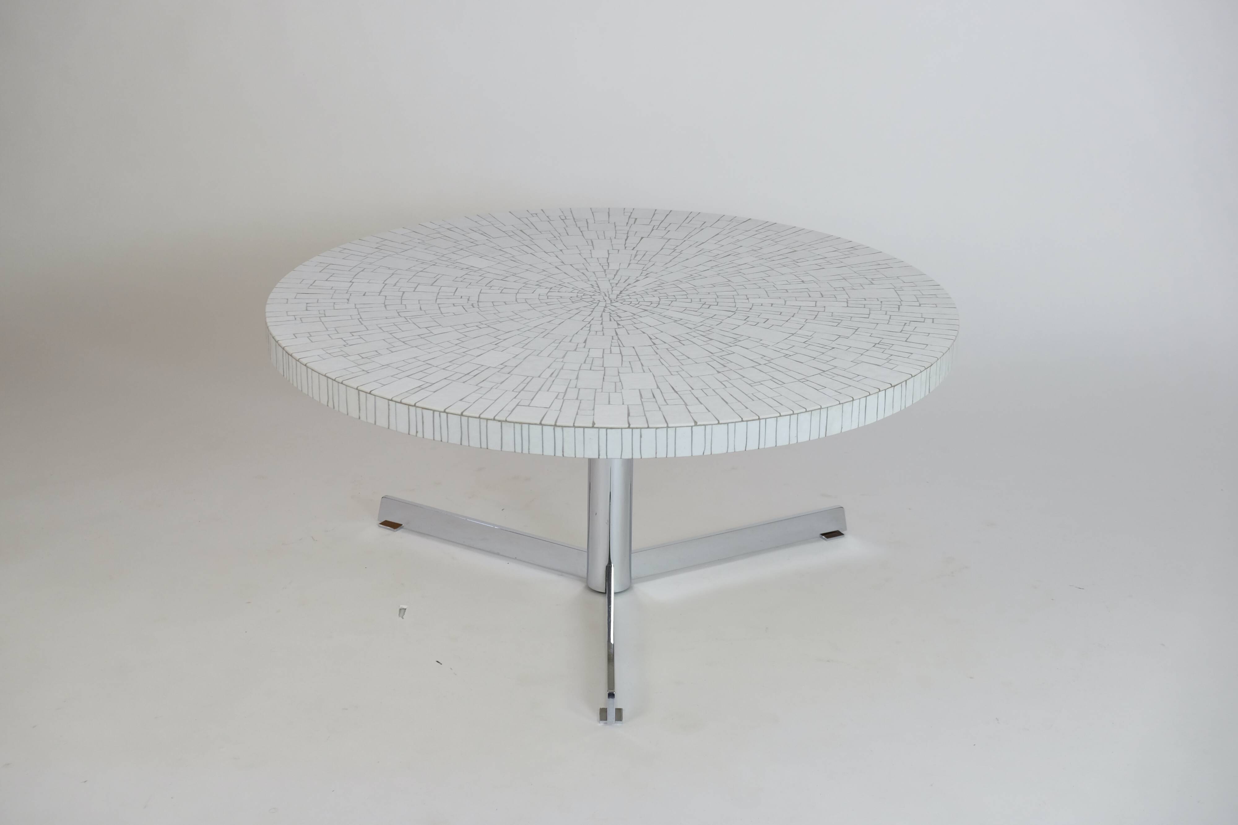 Vintage Mosaic Coffee Table von Heinz Lilienthal 70er Mid-Century