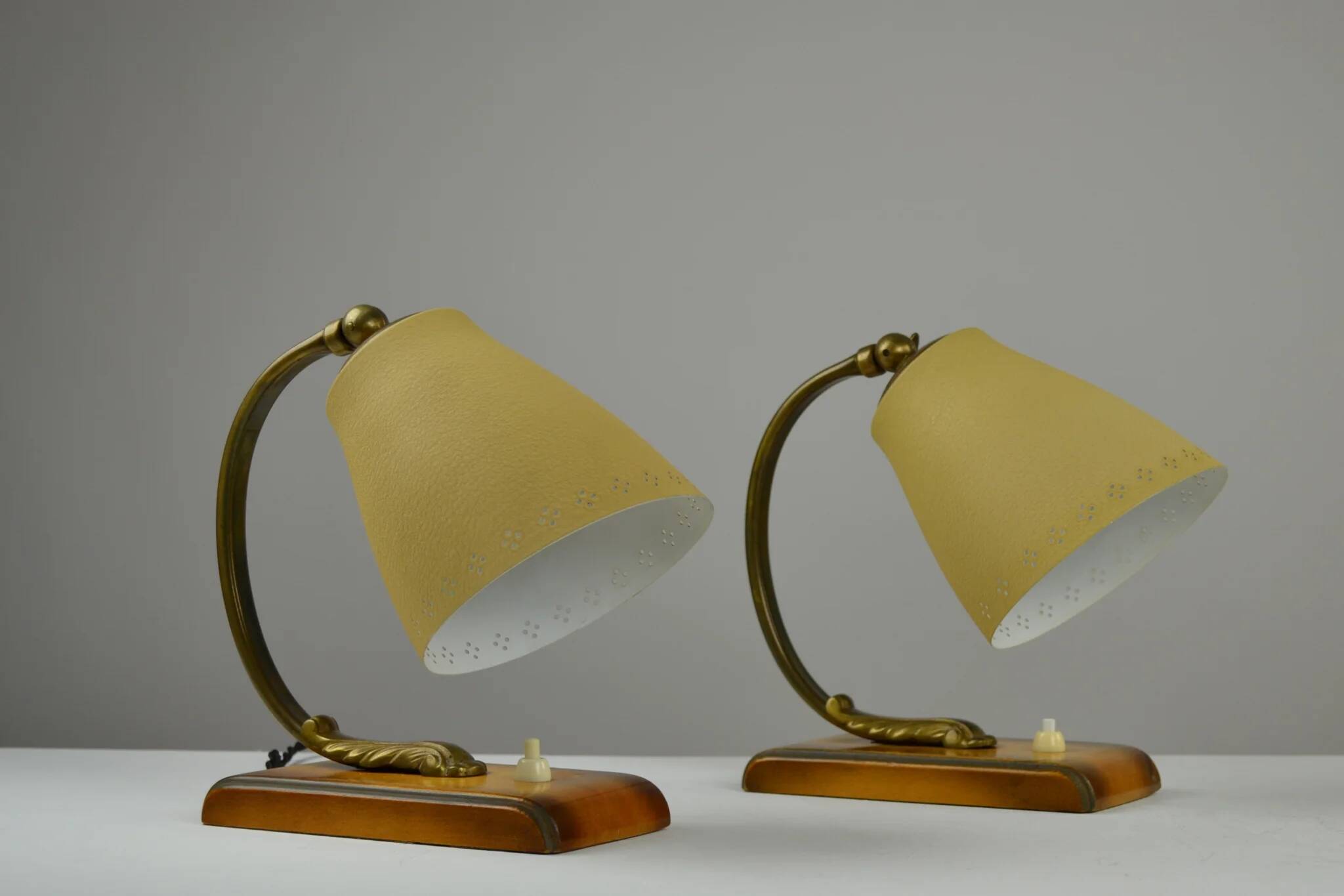 Pair of Table or Desk Lamps, Sweden, 1940s/1950s by EWÅ Armaturfabrik (attributed)