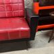 Canapé et 2 fauteuils vintage pied compas