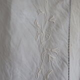 Old embroidered flat sheet 130 x 195cm