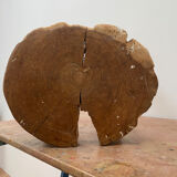 Brutalist wooden tripod stool