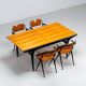 Table à manger T4 Alfred Hendrickx en hêtre Belform Belgique 1958