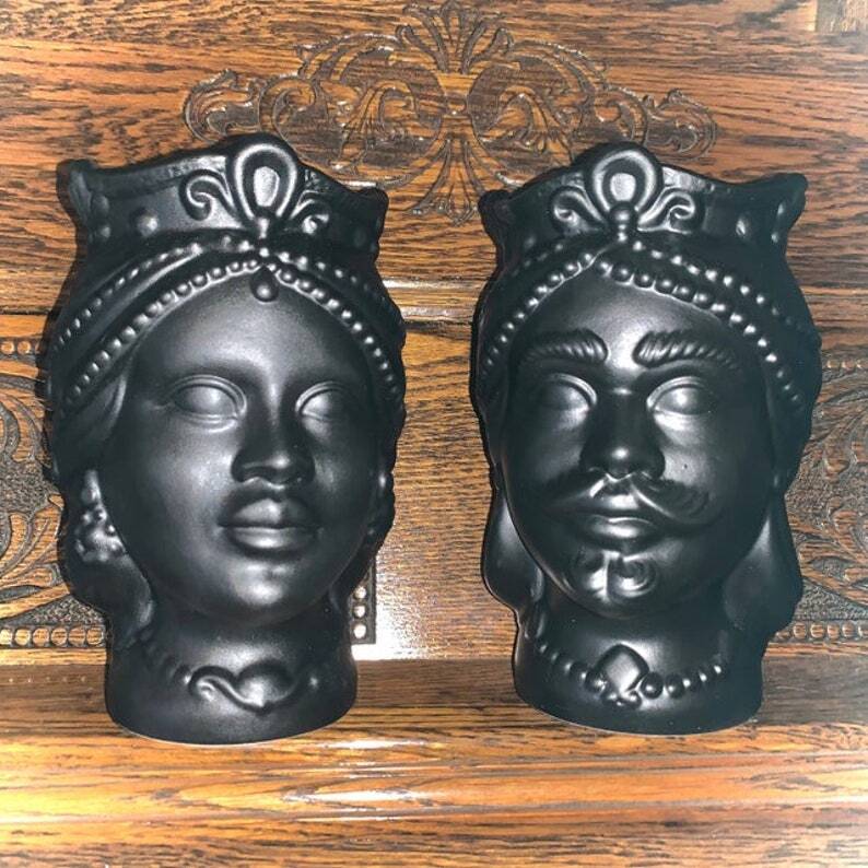 Sicilian head vases /Sicilian Moorish heads
