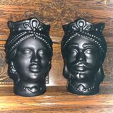 Sicilian head vases /Sicilian Moorish heads