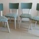 Lot de 4 chaises vintage monobloc 1950