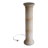 Alabaster column pedestal floor lamp | Italy | 1980s