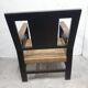 Pair of carved solid wood armchair and vintage rope 1950