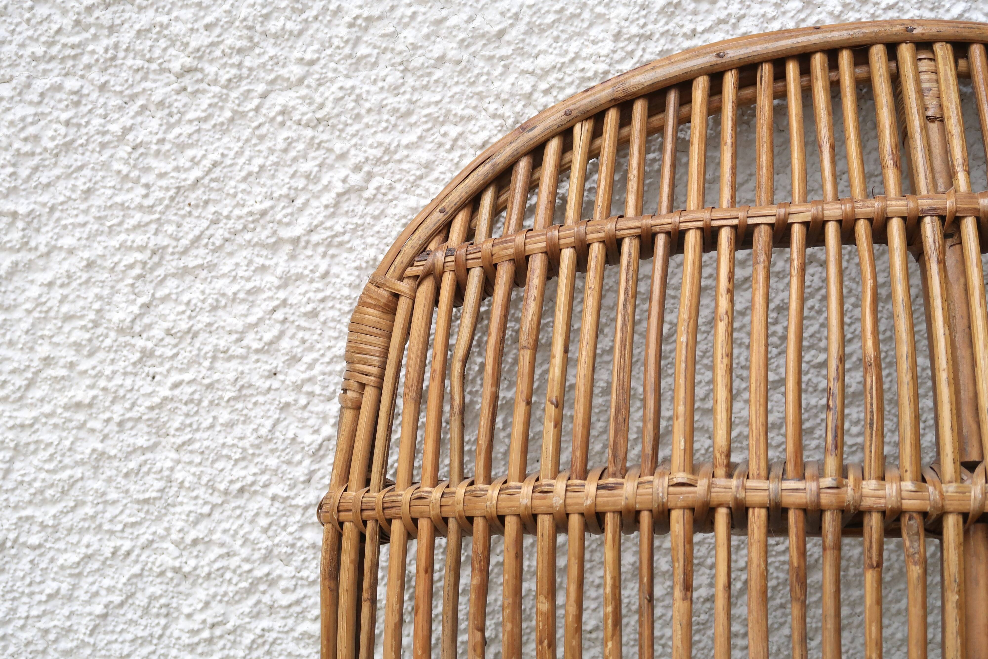 Rattan wall decor, 70s