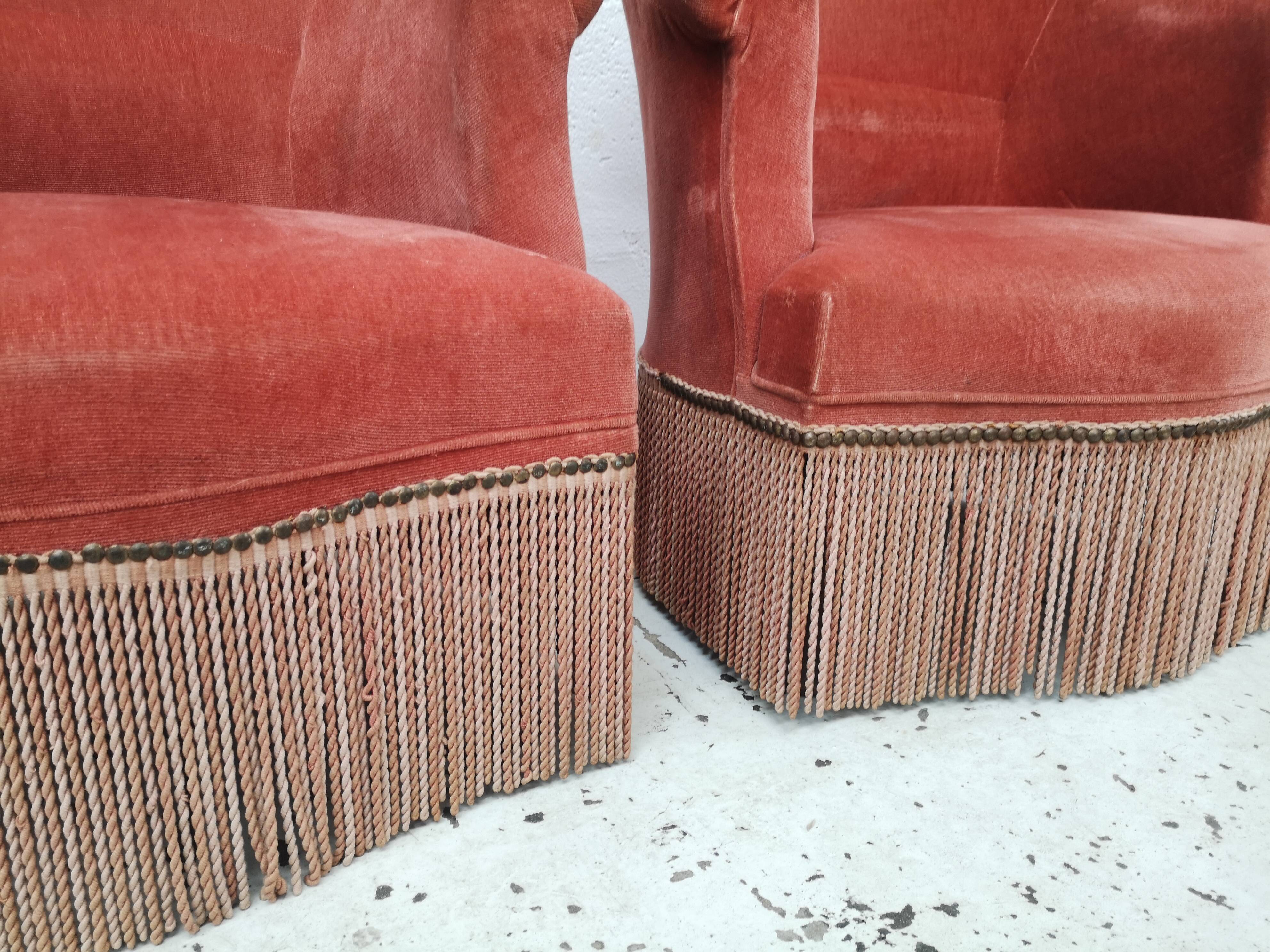 Pair of armchairs pink