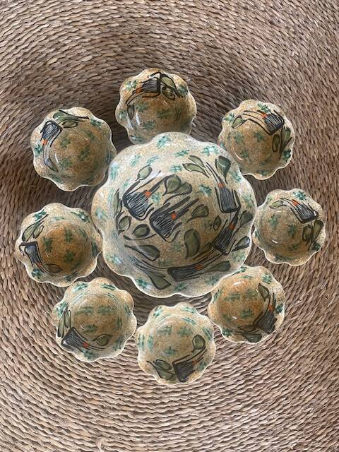 Fruit salad service by Vallauris