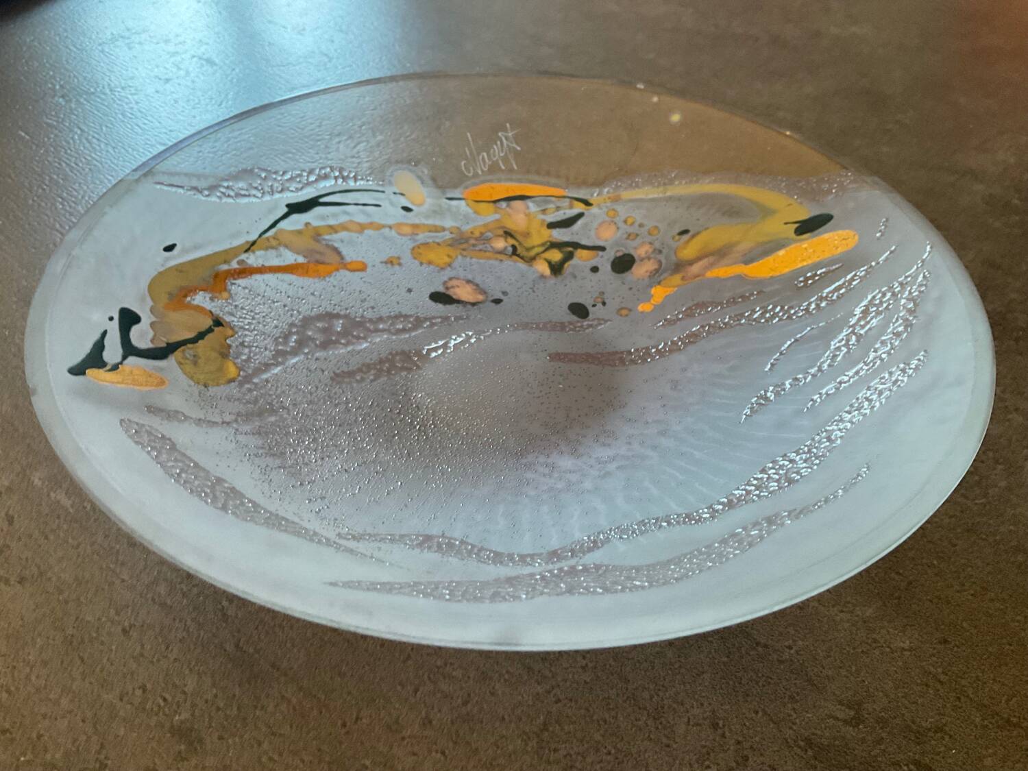 Vintage Murano glass empty pocket signed