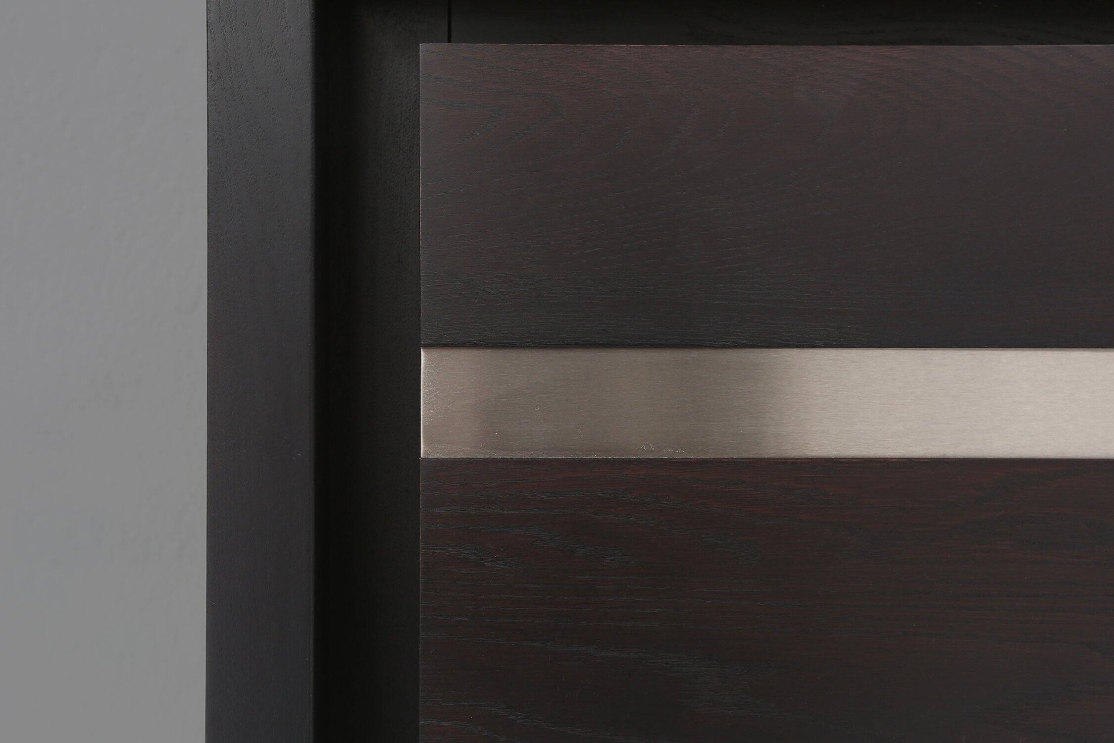 Brutalist Mid-century Belgian Black Oak Sideboard, Belgium 1970s