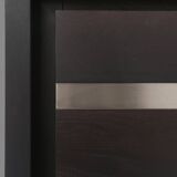 Brutalist Mid-century Belgian Black Oak Sideboard, Belgium 1970s