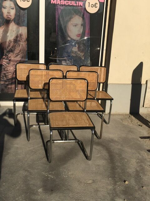Suite of 6 chairs CESCA B32 by Marcel Breuer