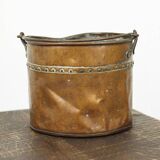 Antique worn Wabi Sabi red copper bucket