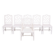 Chinese Chippendale Faux Bamboo Dining chairs set of 6