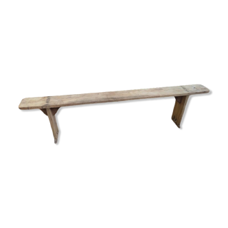 Solid wood farm bench patinated dpc 1122325