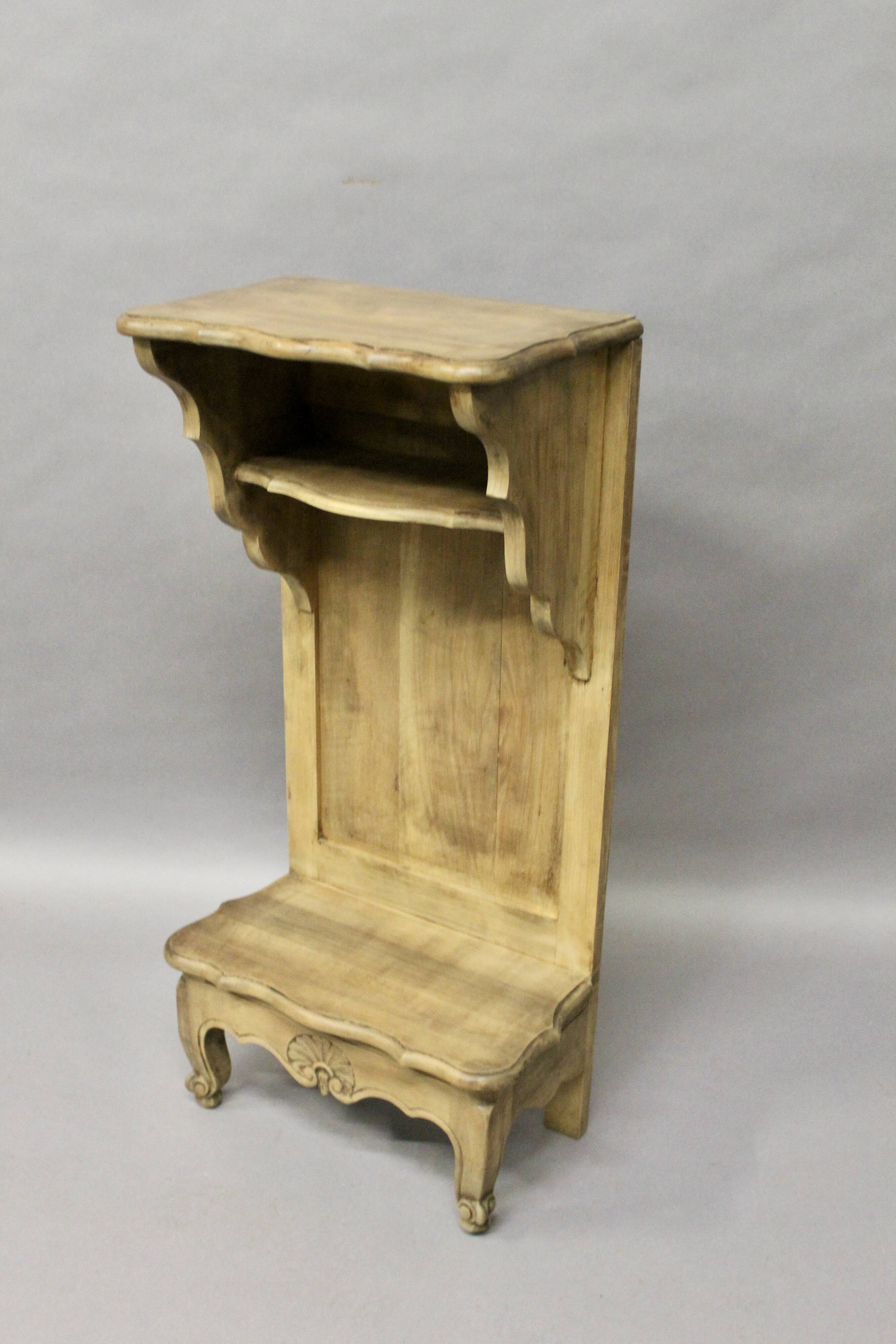 Blonde walnut stool