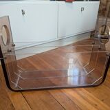 Michel Dumas 70's smoked plexi magazine rack