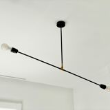 Porcelain lamp and articulable metal