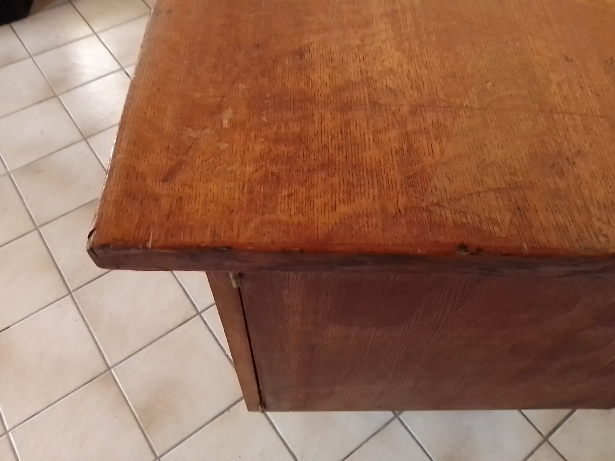 Vintage metal wooden desk and frame