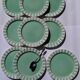 9 assiettes dessert vert