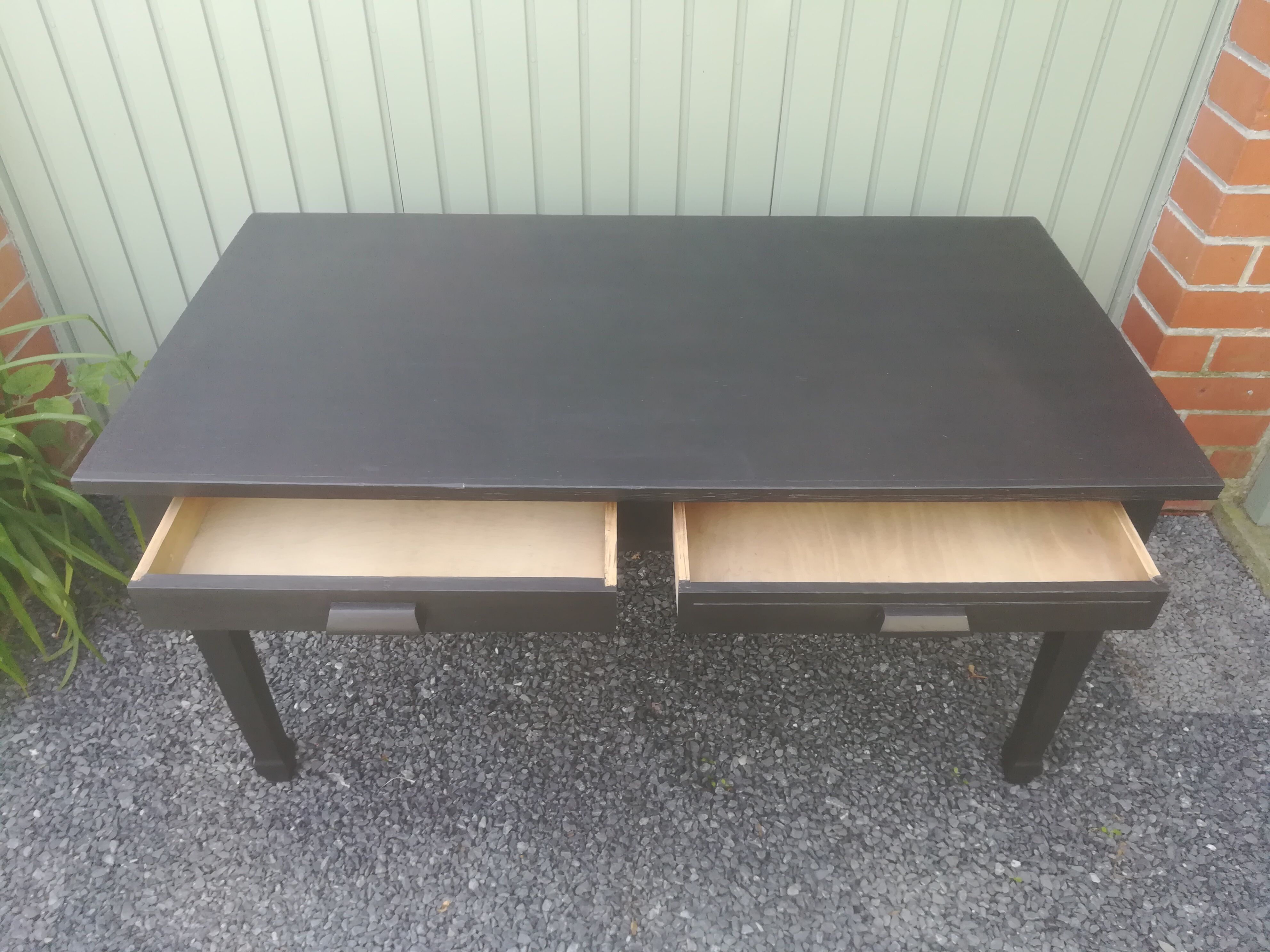 Patinated oak table
