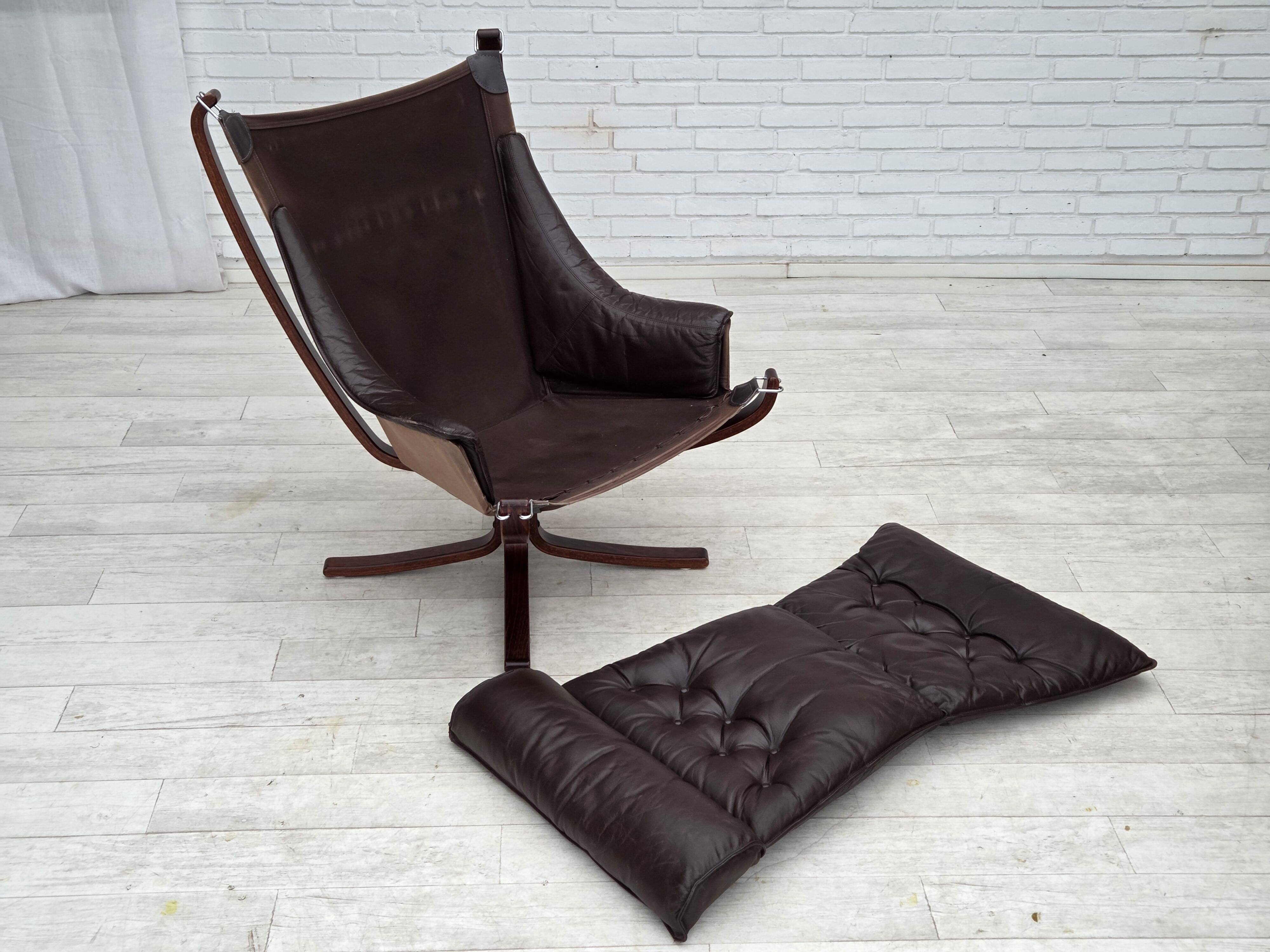 1970s, Norwegian design by Sigurd Ressel, lounge chair model "Falcon".