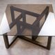 Italian Wooden & Smoked Glass Coffee Table, 60s