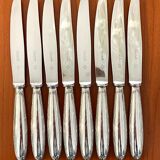 Christofle crossed ribbons 8 knives entremet dessert cheese very good condition
