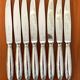 Christofle crossed ribbons 8 knives entremet dessert cheese very good condition