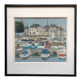 Gouache d’Henri REITER (né en 1938).Port normand.