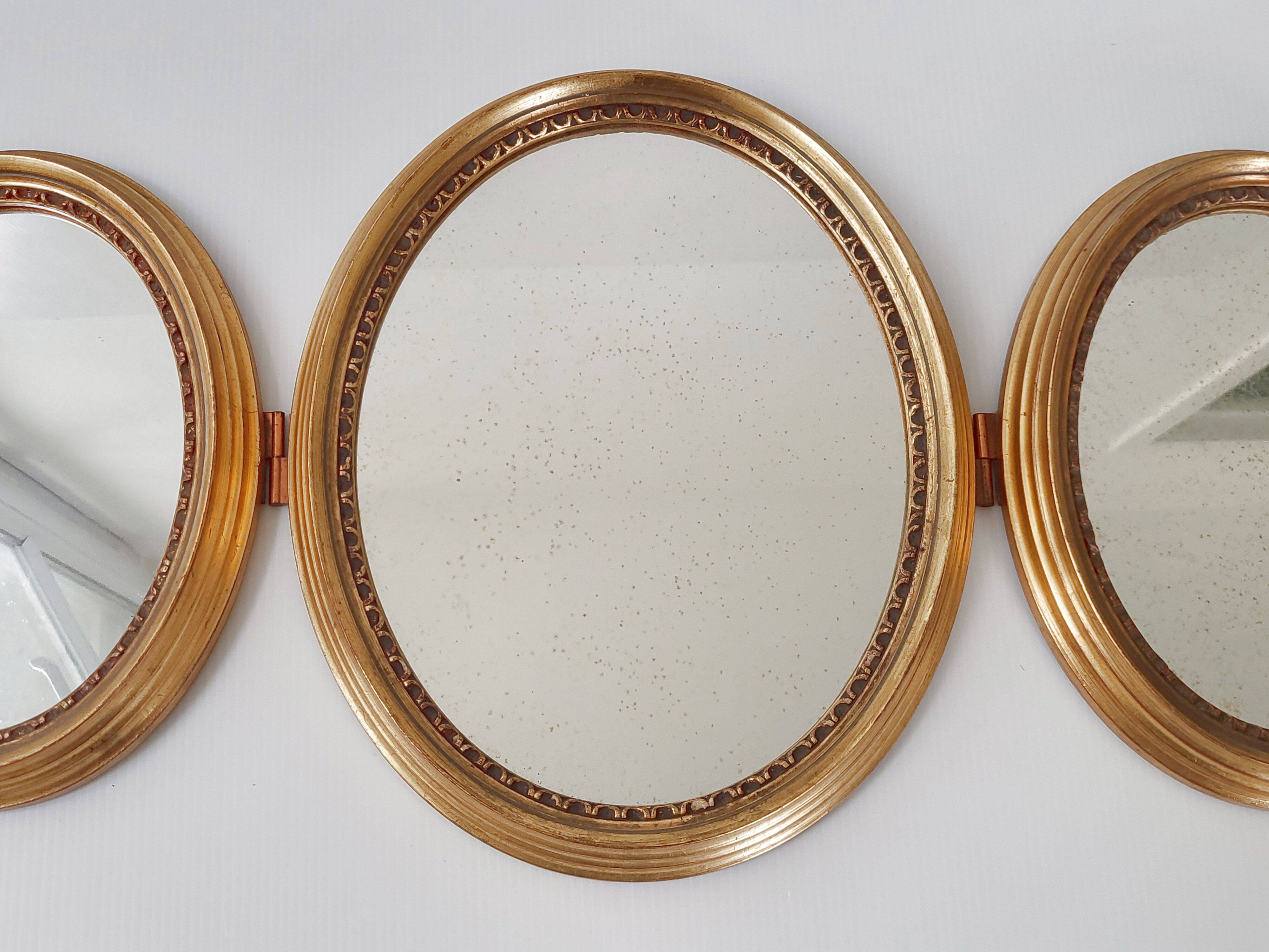 Vintage triptych mirror