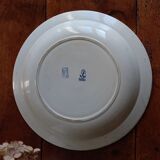 Round plate, ironstone, Clairefontaine Sanejouand & Graves 1890 "Flowers"