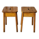 Pair of antique farm stools