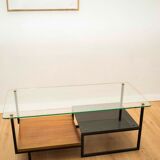 Table low vintage 50s 60s glass