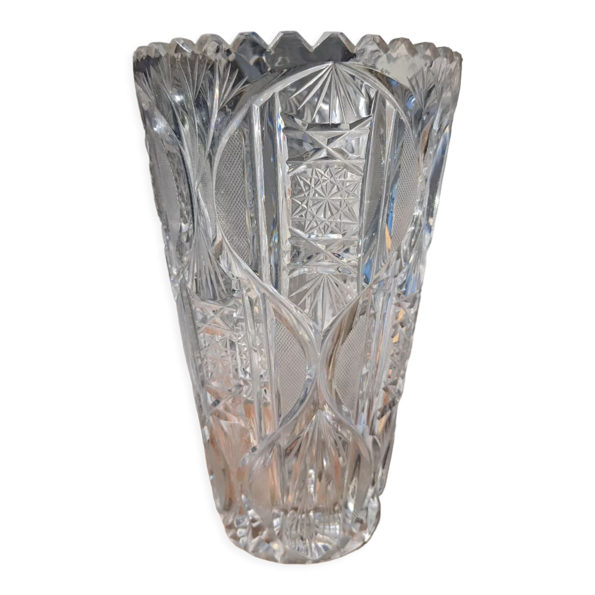 Transparent glass vase