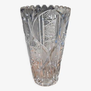 Transparent glass vase