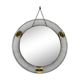 Vintage metal and brass openwork mirror Vereinigte Werkstätten Munich 1950