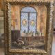 Huile sur toile "l'atelier de l'artiste "