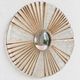 Large glass sunburst mirror / 1960s / 78 cm