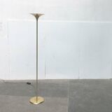 Vintage German floor lamp in Hollywood Regency style made of brass by Doria Leuchten, 1970s.