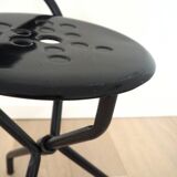 Tubecon - Tabouret pliable intelligent à trois places - Noir - Grèce - Années 1980